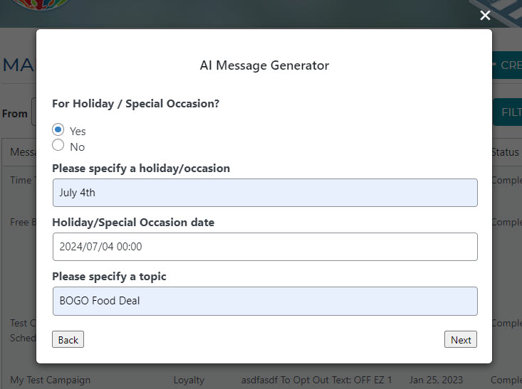 AI Holiday Special Occasion Fields