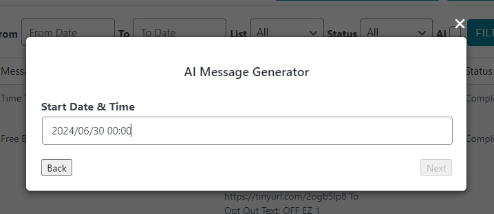AI Start Date