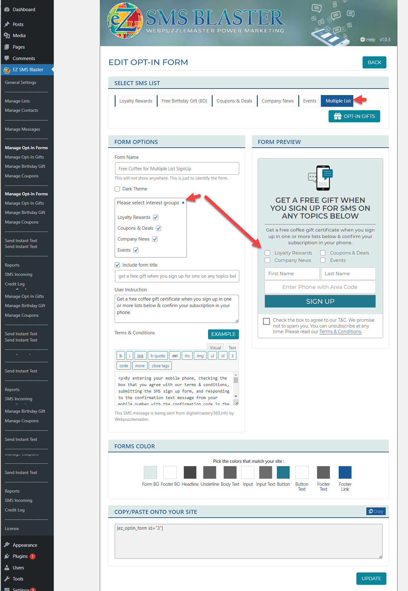 Multi-List Double Opt-in Form