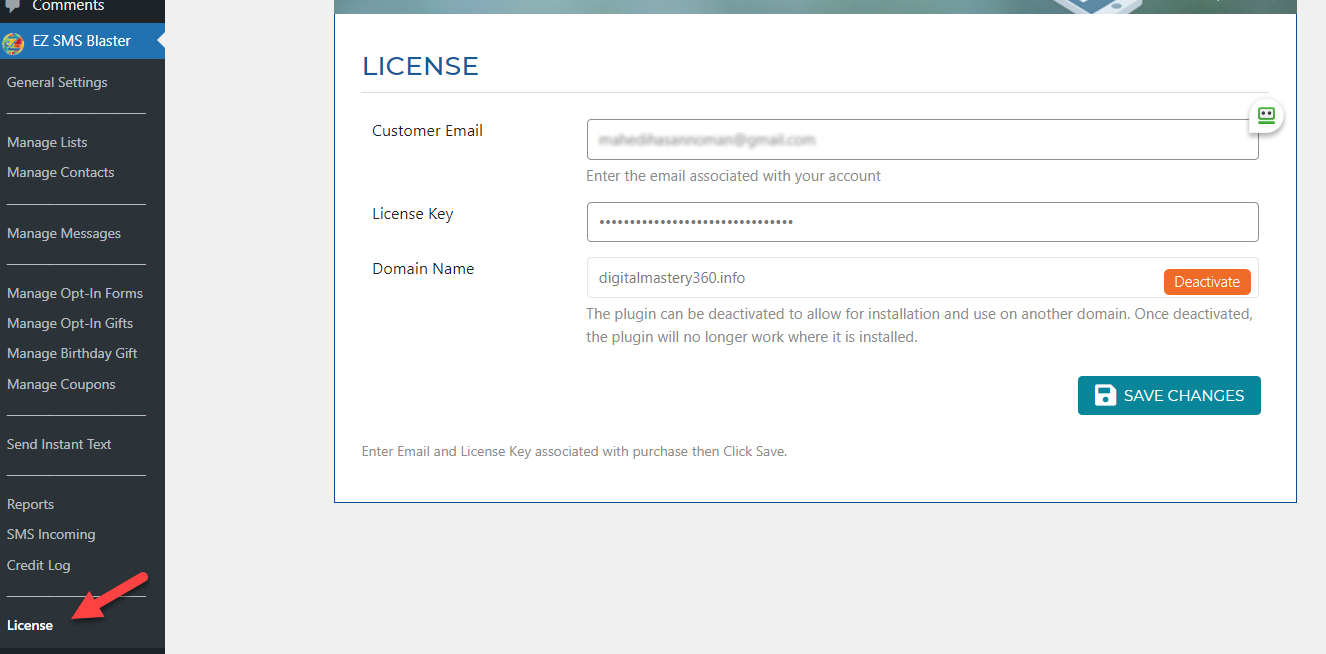 License information