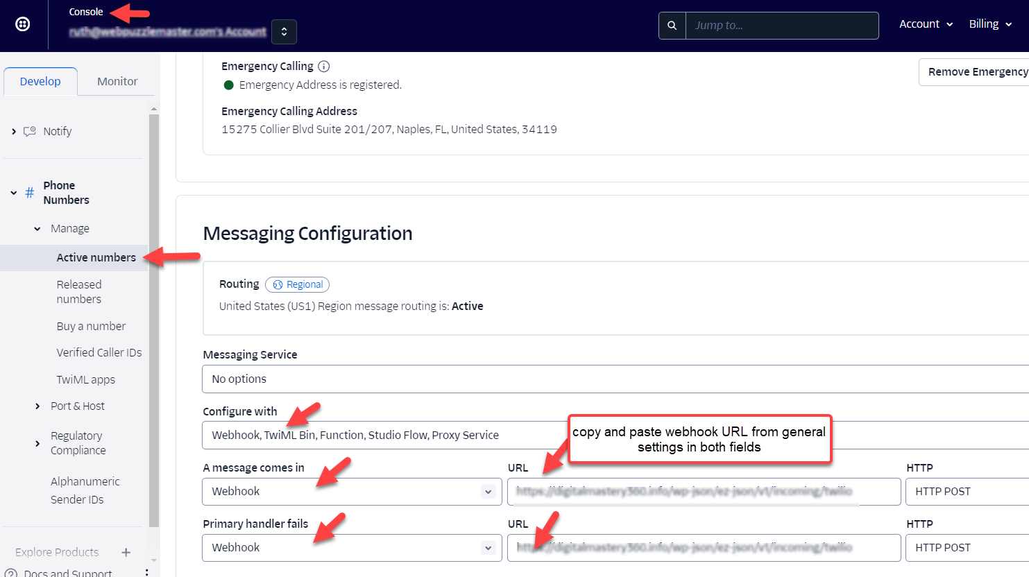 Twilio Webhook