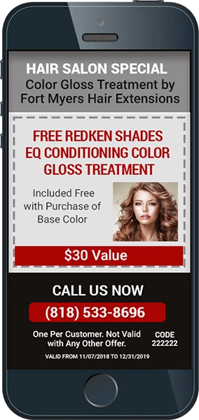 iPhone with Salon Coupon Created with EzSMS Blaster
