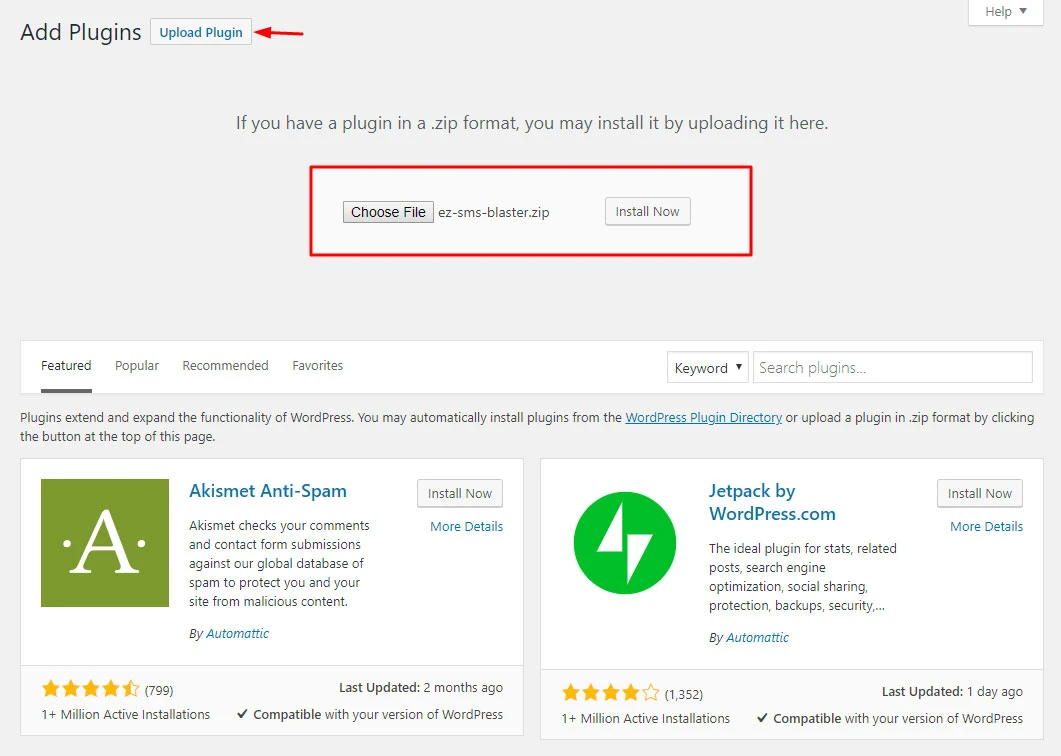 Install plugin